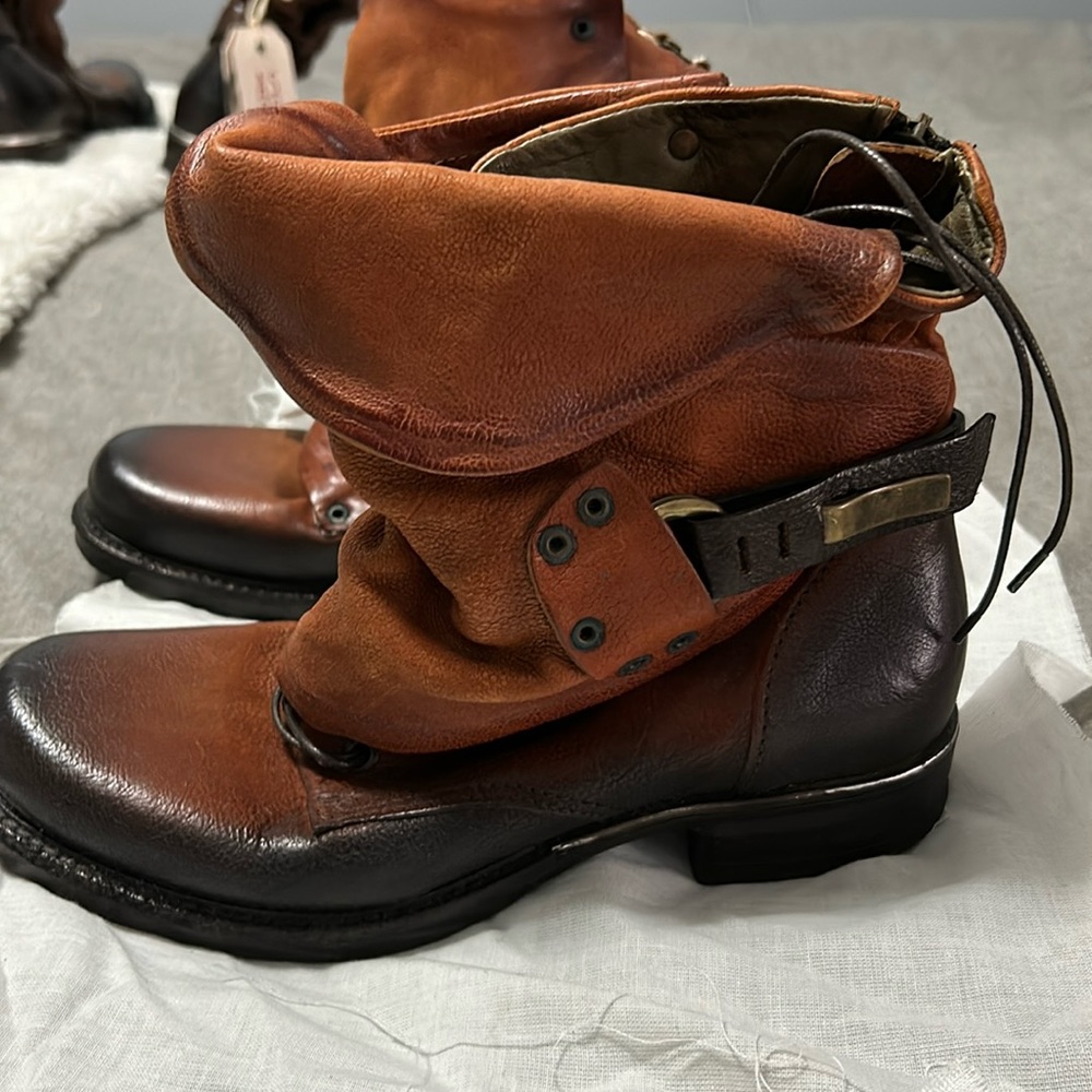 A.S. 98 brown leather boots size EU 39/ US 8.5/9